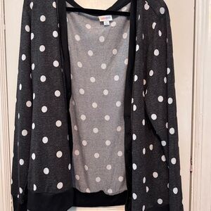 Black and White Polka Dot Cardigan